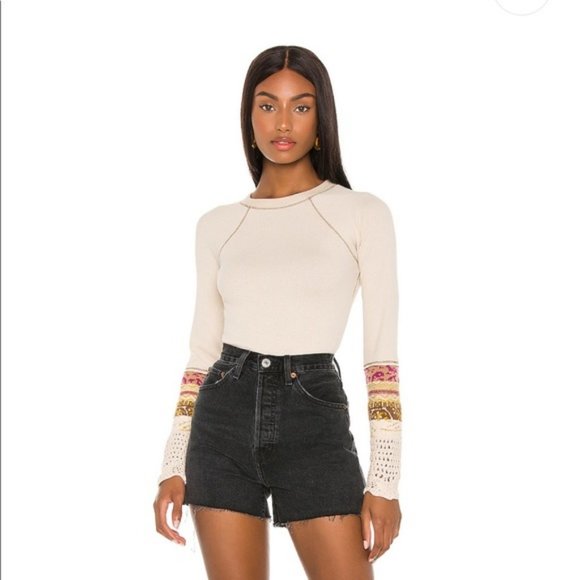 Free People - In the Mix Cuff Top - Small - NWT - Picture 4 of 6